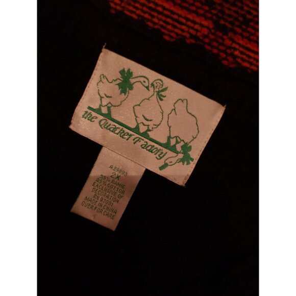 Quacker Factory Plus Size Black Sweater Colorful Sequin Bead Heart. Size - Picture 3 of 13